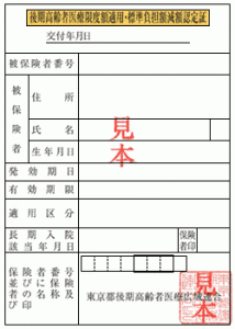 限度額適用・標準負担額減額認定証