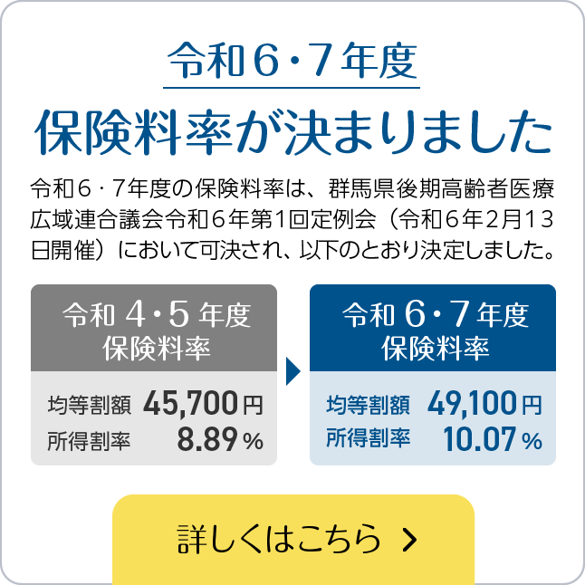 令和６・７年度保険料率が決まりました